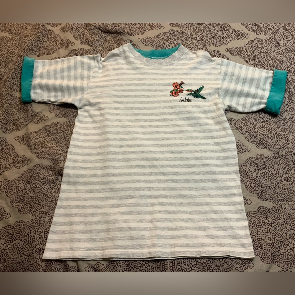 90’s core Idaho Hummingbird vintage T-Shirt by Delta made in USA Lg